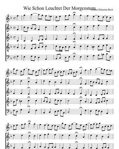 Wie Schon Leuchtet Der Morgenstern