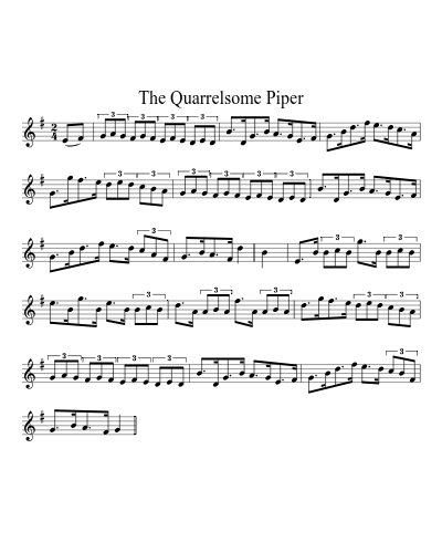 The Quarrelsome Piper sheet music preview