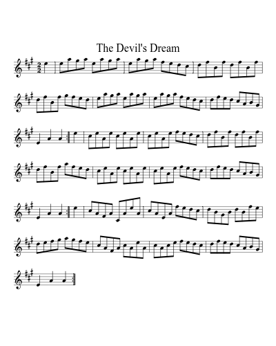 The Devil's Dream sheet music preview