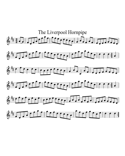 The Liverpool hornpipe (Version 2) sheet music preview
