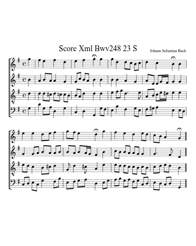 Score Xml Bwv248 23 S preview