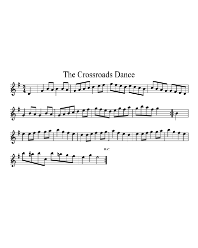 The Crossroads Dance sheet music preview