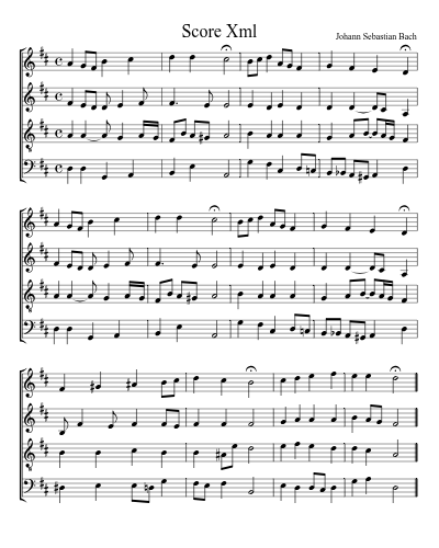 Score Xml preview