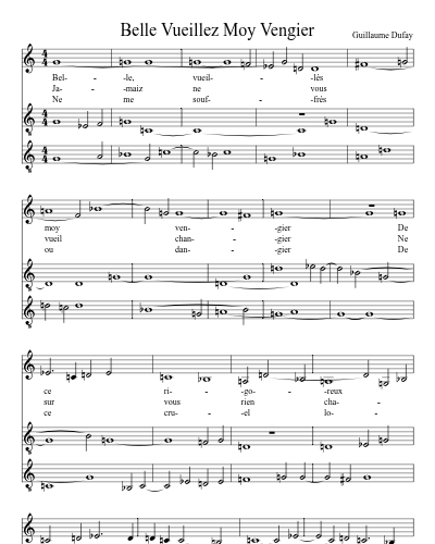 Belle Vueillez Moy Vengier