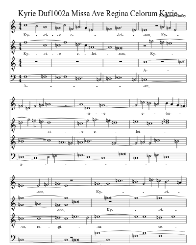 Kyrie Duf1002a Missa Ave Regina Celorum Kyrie