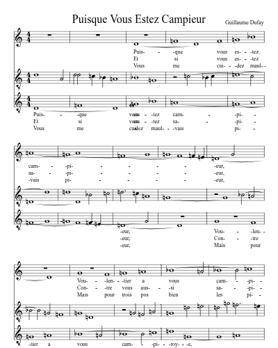 Puisque Vous Estez Campieur