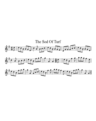 The Sod Of Turf sheet music preview