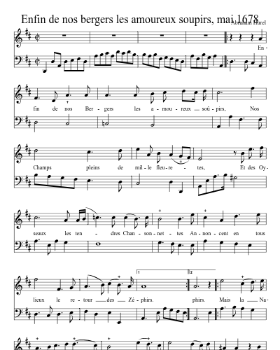Enfin de nos bergers les amoureux soupirs, mai 1678 preview