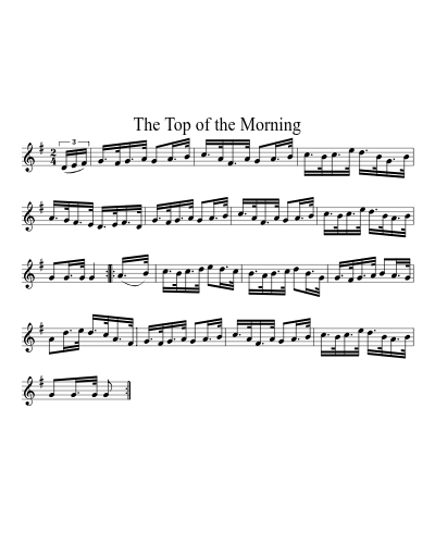 The Top of the Morning sheet music preview