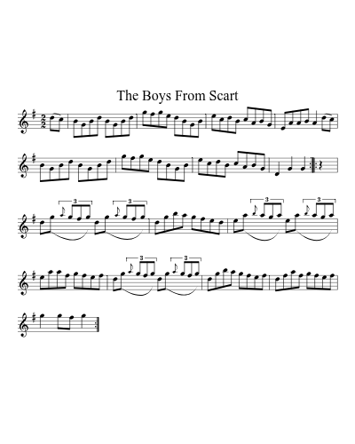 The Boys From Scart sheet music preview