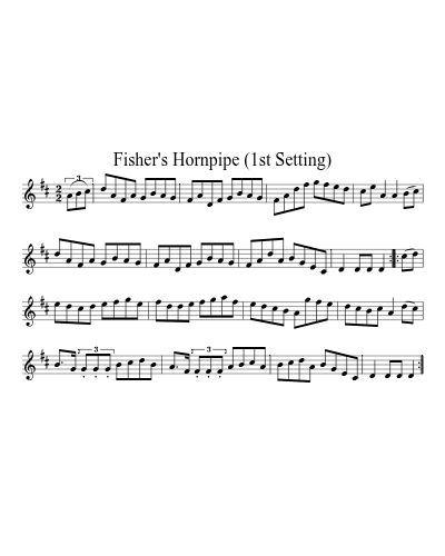 Fisher's Hornpipe (1st Setting) preview