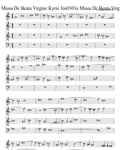 Jos0303a Missa De Beata Virgine Kyrie Jos0303a Missa De Beata Virgine Kyrie preview