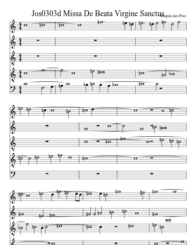 Jos0303d Missa De Beata Virgine Sanctus