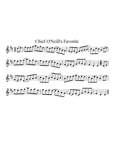 Chief O'Neill's favorite (Version 2)