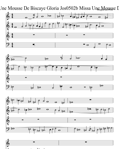 Jos0502b Missa Une Mousse De Biscaye Gloria Jos0502b Missa Une Mousse De Biscaye Gloria