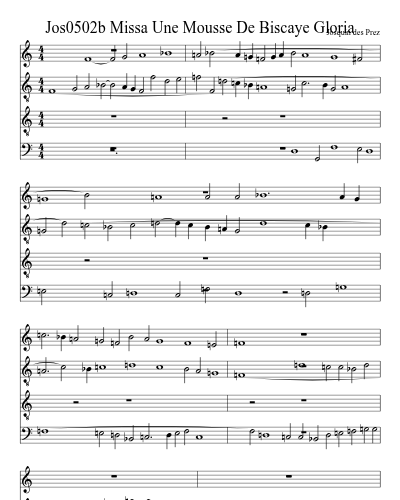 Jos0502b Missa Une Mousse De Biscaye Gloria