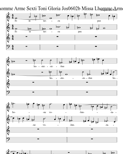 Jos0602b Missa Lhomme Arme Sexti Toni Gloria Jos0602b Missa Lhomme Arme Sexti Toni Gloria preview
