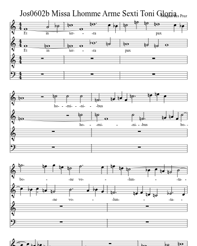 Jos0602b Missa Lhomme Arme Sexti Toni Gloria preview