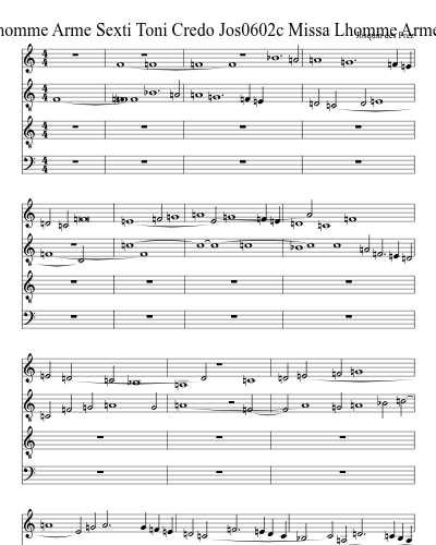 Jos0602c Missa Lhomme Arme Sexti Toni Credo Jos0602c Missa Lhomme Arme Sexti Toni Credo