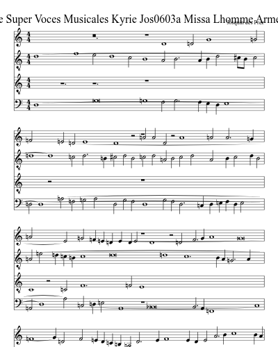 Jos0603a Missa Lhomme Arme Super Voces Musicales Kyrie Jos0603a Missa Lhomme Arme Super Voces Musicales Kyrie
