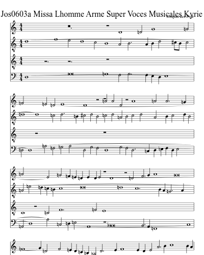 Jos0603a Missa Lhomme Arme Super Voces Musicales Kyrie