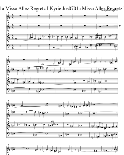 Jos0701a Missa Allez Regretz I Kyrie Jos0701a Missa Allez Regretz I Kyrie preview