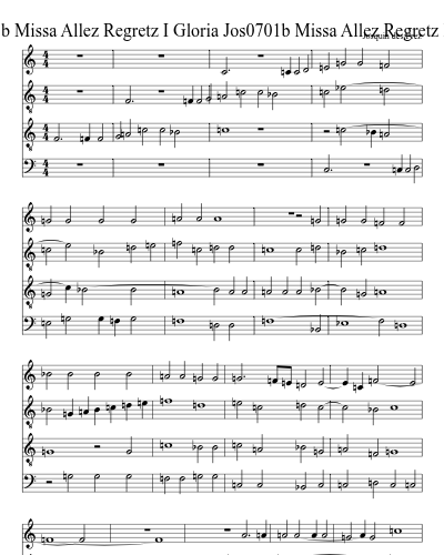 Jos0701b Missa Allez Regretz I Gloria Jos0701b Missa Allez Regretz I Gloria
