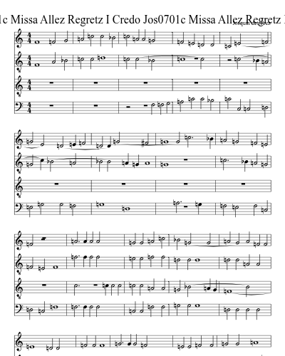 Jos0701c Missa Allez Regretz I Credo Jos0701c Missa Allez Regretz I Credo