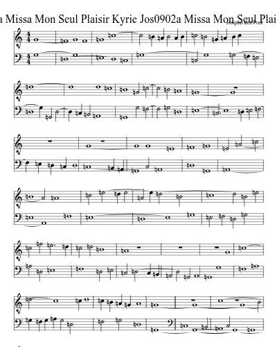 Jos0902a Missa Mon Seul Plaisir Kyrie Jos0902a Missa Mon Seul Plaisir Kyrie preview