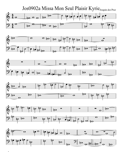 Jos0902a Missa Mon Seul Plaisir Kyrie preview