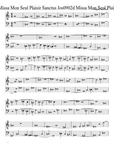 Jos0902d Missa Mon Seul Plaisir Sanctus Jos0902d Missa Mon Seul Plaisir Sanctus