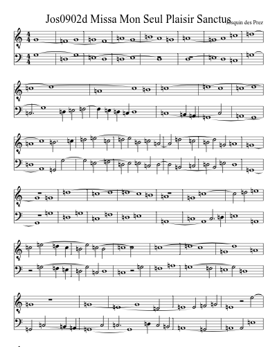 Jos0902d Missa Mon Seul Plaisir Sanctus