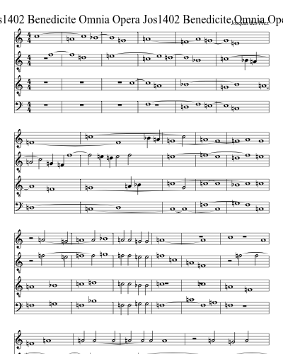 Jos1402 Benedicite Omnia Opera Jos1402 Benedicite Omnia Opera