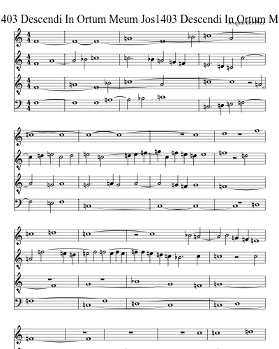 Jos1403 Descendi In Ortum Meum Jos1403 Descendi In Ortum Meum