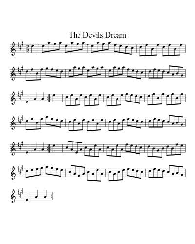 The Devils Dream sheet music preview