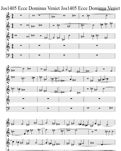 Jos1405 Ecce Dominus Veniet Jos1405 Ecce Dominus Veniet