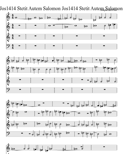 Jos1414 Stetit Autem Salomon Jos1414 Stetit Autem Salomon
