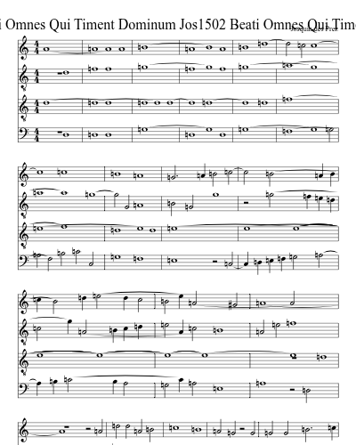 Jos1502 Beati Omnes Qui Timent Dominum Jos1502 Beati Omnes Qui Timent Dominum