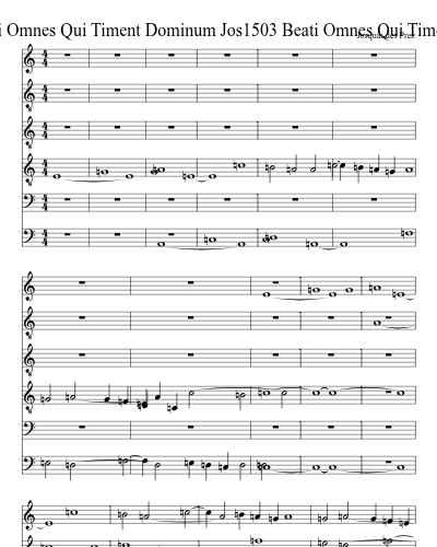 Jos1503 Beati Omnes Qui Timent Dominum Jos1503 Beati Omnes Qui Timent Dominum