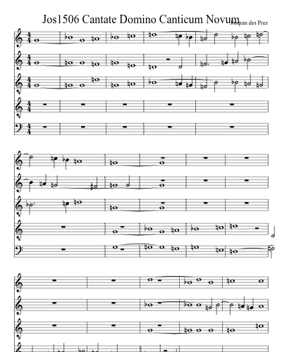 Jos1506 Cantate Domino Canticum Novum preview
