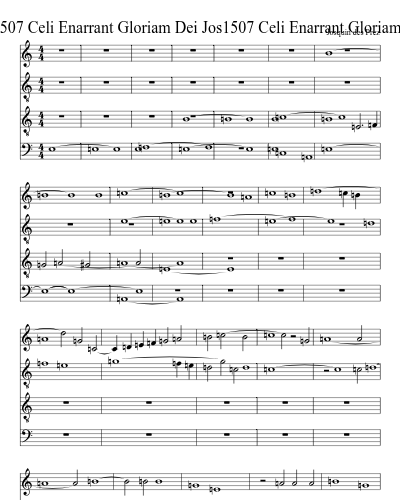 Jos1507 Celi Enarrant Gloriam Dei Jos1507 Celi Enarrant Gloriam Dei