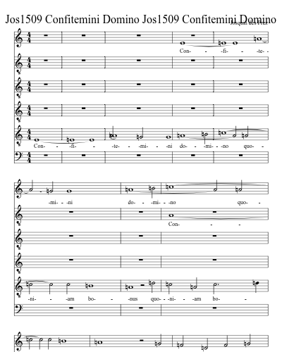 Jos1509 Confitemini Domino Jos1509 Confitemini Domino