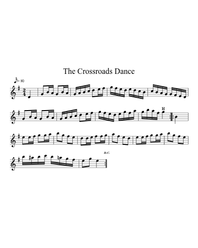 The Crossroads Dance (Version 2) sheet music preview