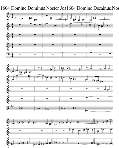 Jos1604 Domine Dominus Noster Jos1604 Domine Dominus Noster