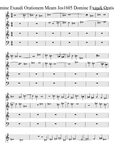 Jos1605 Domine Exaudi Orationem Meam Jos1605 Domine Exaudi Orationem Meam