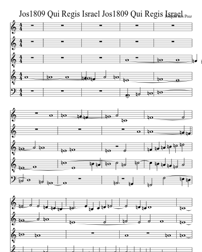 Jos1809 Qui Regis Israel Jos1809 Qui Regis Israel