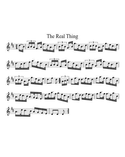 The Real Thing (Version 2) sheet music preview