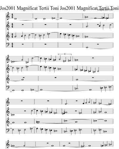 Jos2001 Magnificat Tertii Toni Jos2001 Magnificat Tertii Toni