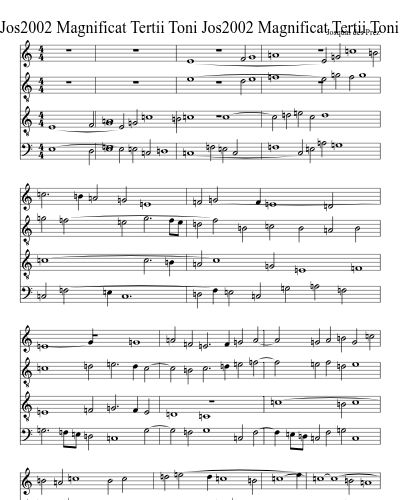 Jos2002 Magnificat Tertii Toni Jos2002 Magnificat Tertii Toni