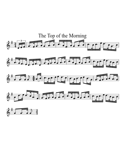The Top of the Morning (Version 2) sheet music preview